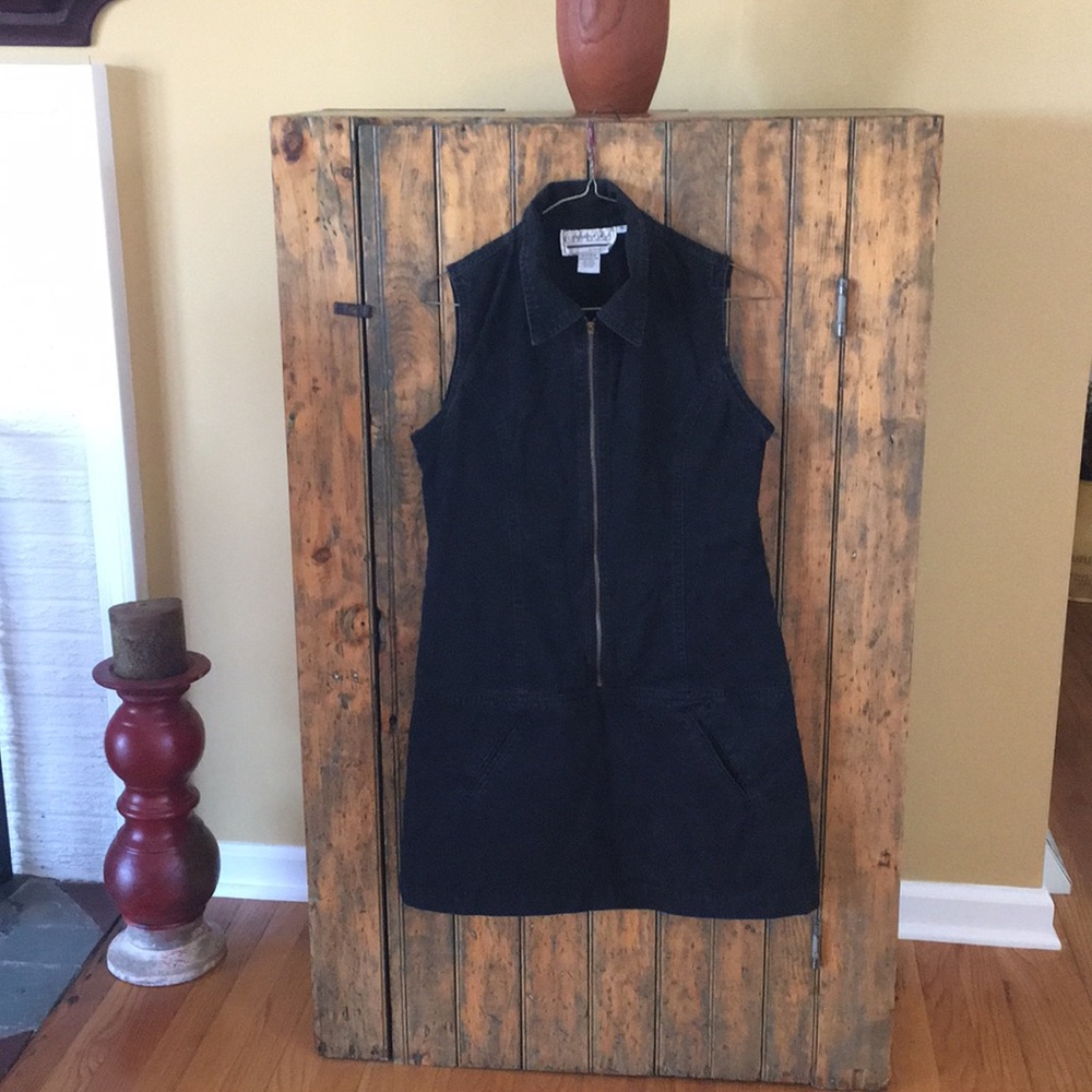 Vintage black jean dress
